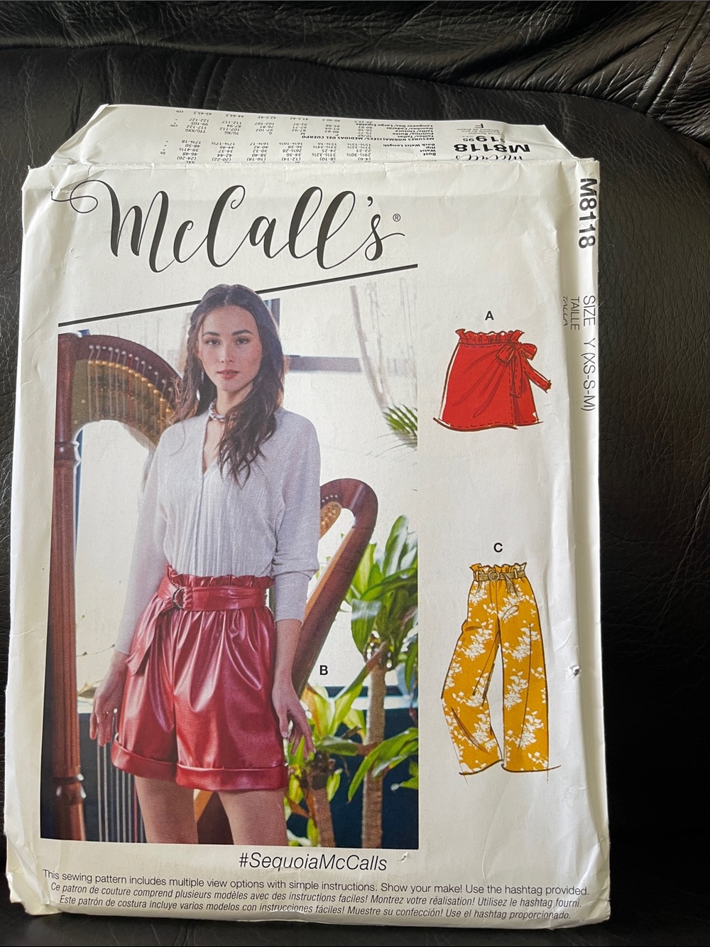McCall's Women's Red Paperbag Waist Shorts